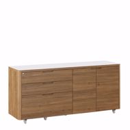 wooden office credenza