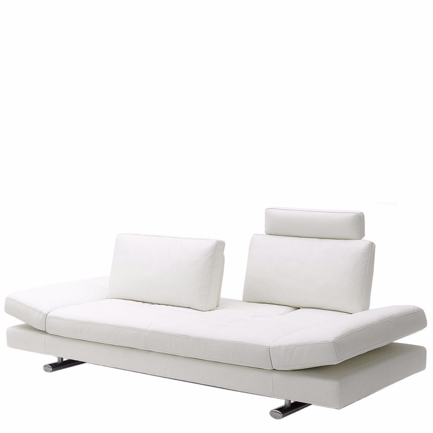 white leather loveseat