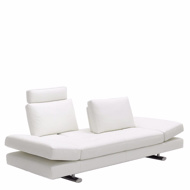 white leather loveseat