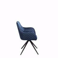 图片 TWINE Swivel Chair - Blue Velvet