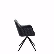 Picture of TWINE Swivel Chair - Black Leather