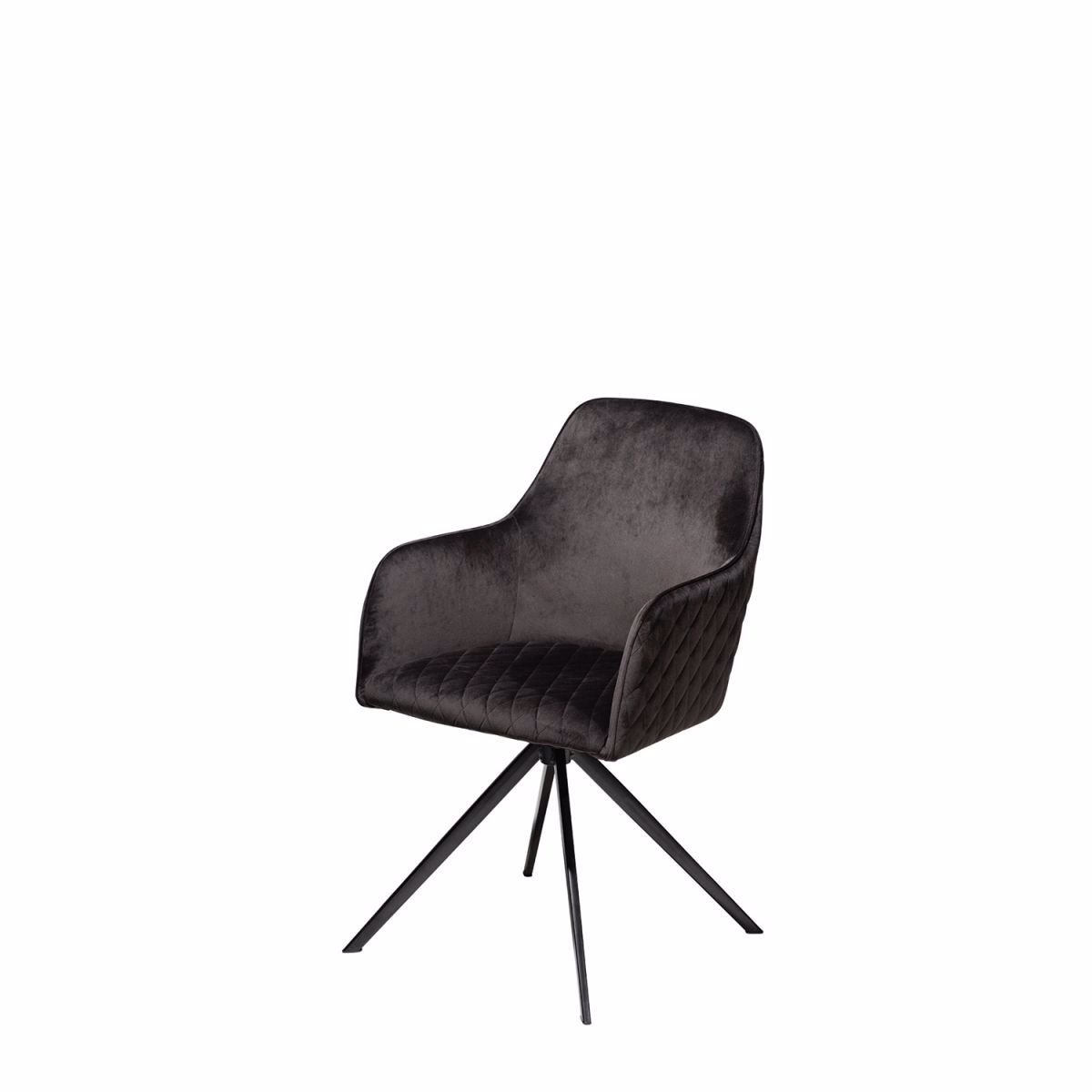 twine swivel chair  black velvet