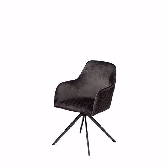 Image de TWINE Swivel Chair - Black Velvet