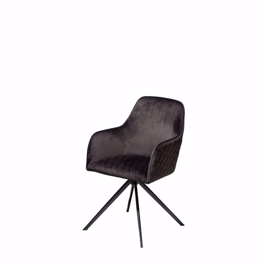 Image sur TWINE Swivel Chair - Black Velvet