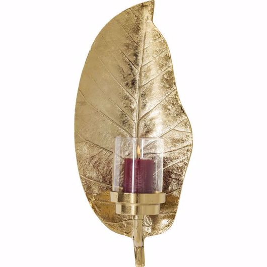 Picture of Leaf Lantern - Gold