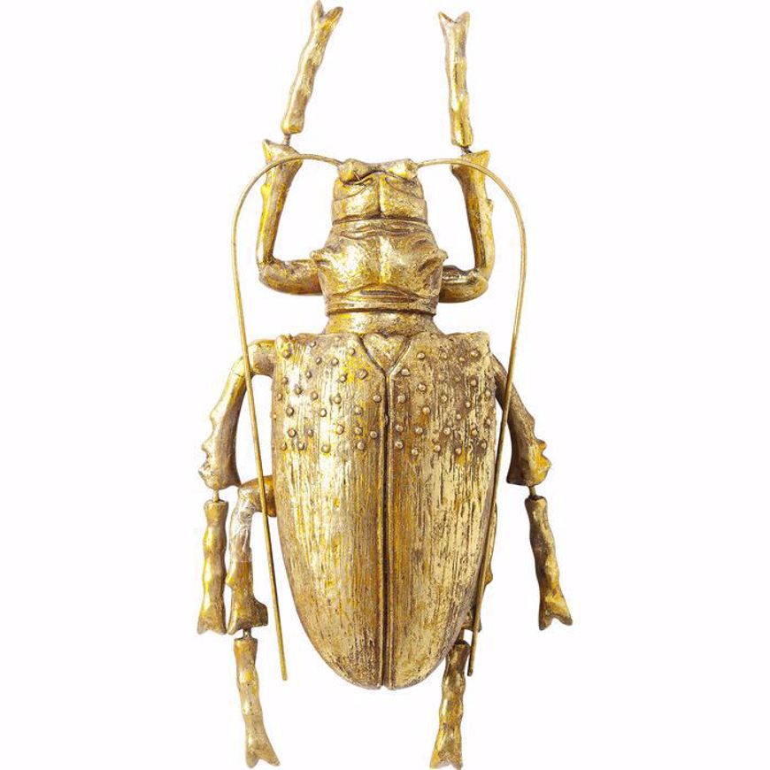 图片 Longicorn Beetle Wall Decoration - Gold