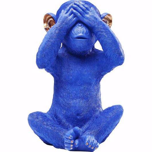 Picture of Mizaru Monkey Money Box - Blue