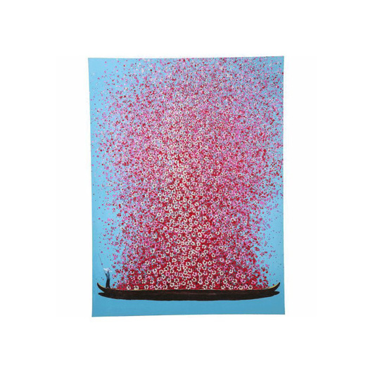 图片 Flower Boat 160 Hand Touched - Blue+Pink