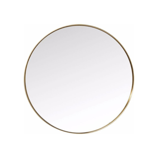图片 Curve 100 Round Mirror - Brass