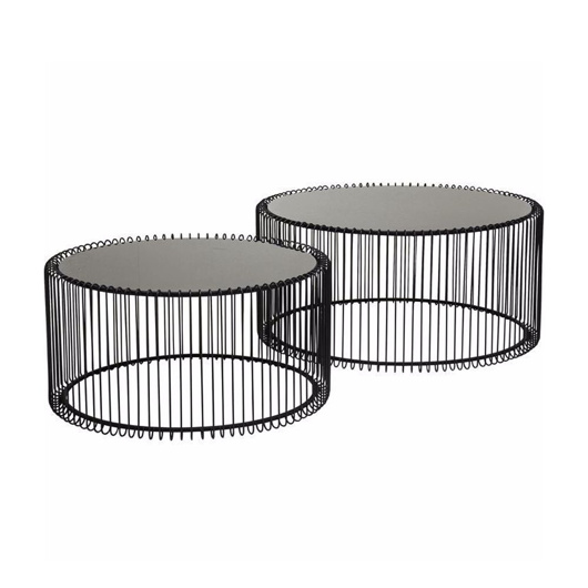 Image de Wire Coffee Table Set - Black