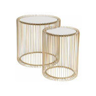 Image sur Wire Side Table Set - Brass