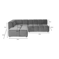 Picture of Belami Sofa Dark Green Velvet -Left