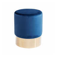 Picture of Cherry Stool - Blue+Brass 35