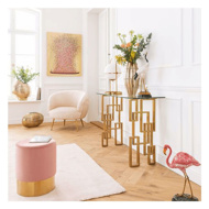 Picture of Cherry Stool - Mauve+Brass 35