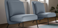 Image sur Picture Armless Chair- Light blue