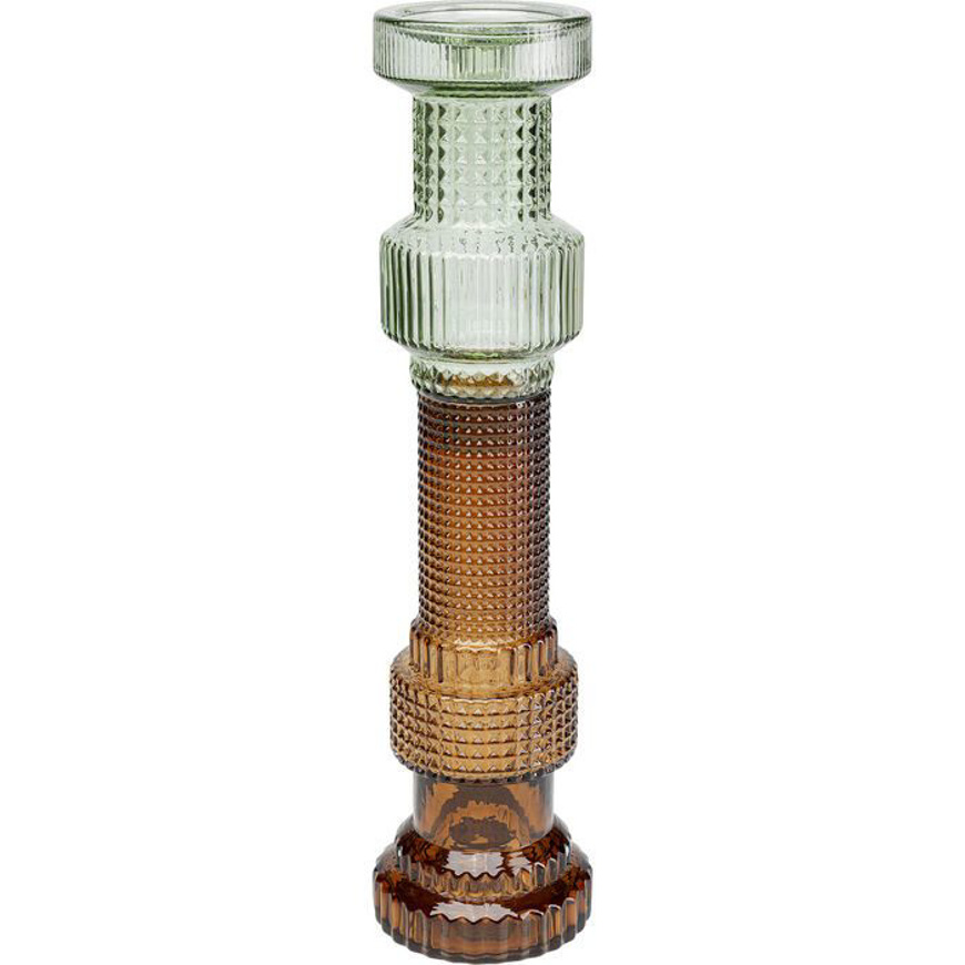 Image sur CANDLE HOLDER MARVELOUS DUO GREEN BROWN