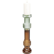 Image sur CANDLE HOLDER MARVELOUS DUO GREEN BROWN