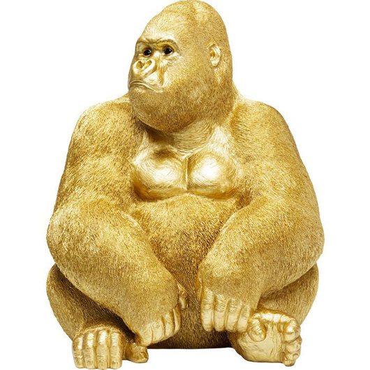 图片 DECO FIGURINE MONKEY GORILLA SIDE XL GOLD