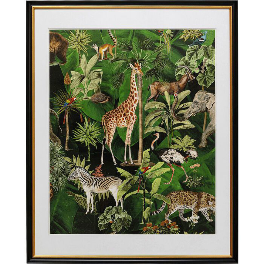 Image sur Framed Picture Animals in Jungle