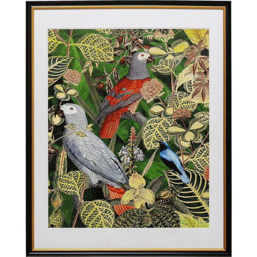 图片 Framed Picture Birds in Jungle